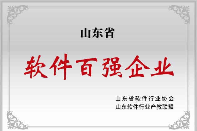 山東省軟件百強(qiáng)企業(yè)